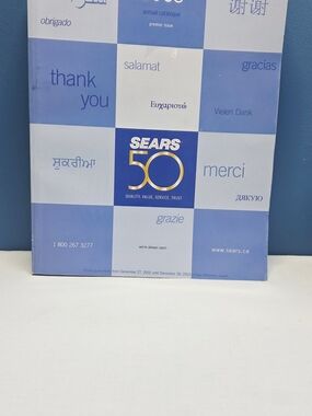 Sears Blue and White 50th Anniversary Catalog Catalogue